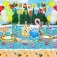thumbnail image 3 of Pool Party Decorations - Beach Party Supplies Includes Mini Beach Balls, Bags, Plates, Cups, Napkins, Tableware, Tablecloth, Balloons, Banner - Serve 20, 3 of 6