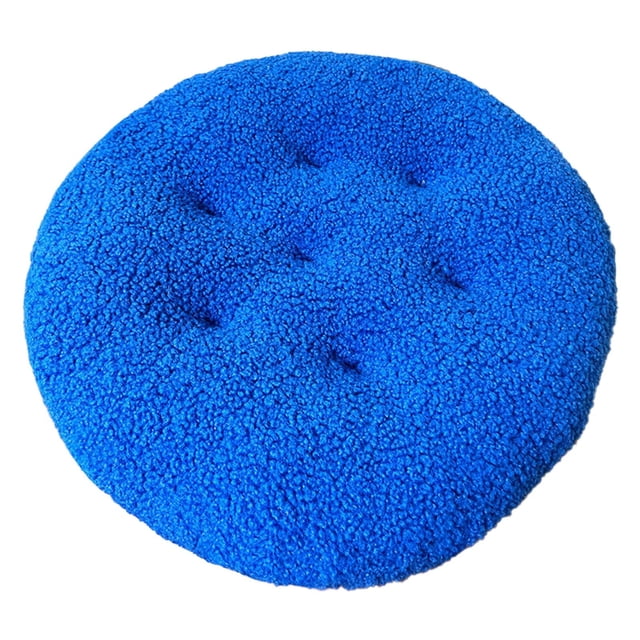 SIYTUAU Circular Plush Winter Seat Cushion In Blue Effectively Relieving Discomfort From Prolonged Sitting For Home Study Dining Room Dormitory And Office Blue