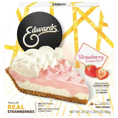 Edwards Premium Desserts Frozen Strawberry Crème Pie, 25.01 oz