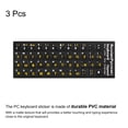 thumbnail image 3 of Russian Keyboard Stickers PC Keyboard Stickers Black Background with White Yellow Lettering 3Pcs, 3 of 4