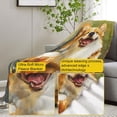 thumbnail image 3 of Cute Corgi Blanket,Corgi and Beer Flannel Throw Blankets,Soft Warm Lightweight Cozy Plush Animal Throws for Bedroom Sofa Office Home Decor Gifts for Women Girls 80"x60", 3 of 6