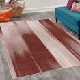 thumbnail image 2 of Earth Tones Decorative Rug, Abstract Modern Design Ombre Inspired Smooth Color Transitions, Quality Carpet for Bedroom Dorm and Living Room, 6 Sizes, Pale Maroon, by Ambesonne, 2 of 4