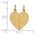thumbnail image 3 of Real 14kt Yellow Gold Best Sister Break-apart Charm Pendant; for Adults and Teens; for Women and Men, 3 of 3