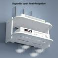 thumbnail image 4 of 1 Set Wi-Fi Router Container Punch-free Wall-Mounted Waterproof Double Layer Wifi Router Hanging Rack TV Set-top Boxes Shelf Home Supply, 4 of 12