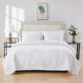 thumbnail image 4 of Barefoot Bungalow Parker Modern Quilt and Pillow Sham Set, Oversized, Full/Queen, White, 4 of 7