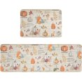 thumbnail image 3 of Kitchen Rug Mat Thanksgiving Fall Harvest Theme, Set of 2, Anti-Fatigue Non-Skid Washable Kitchen Runner Rugs, Autumn Pumpkin Leaf Soft Comfort Rug for Kitchen, Floor Home, Front of Sink, Laundry, 3 of 6