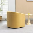 thumbnail image 4 of SEYNAR Modern Boucle Upholstered Swivel Accent Chair,Round Barrel Single Armchair Sofa for Living Room,Club, 4 of 8