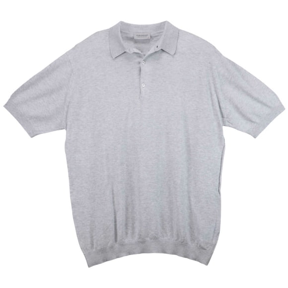 John Smedley Polo Homme Gris Plume Roth Pique Shirt SS - S
