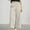 White, variant on Sakmal Khakis Womens Pants Wide Leg Cotton Linen Work High Waisted Solid Green Pants with Pockets