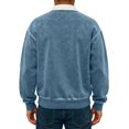 thumbnail image 3 of Wutalume Men's Leisure Flip Collar Long Sleeve Pullover Hoodie, Casual Stylish Sweatshirt with Comfort Fit, Perfect for Outdoor and Everyday Wear,Sky Blue 2XL, 3 of 3