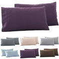 thumbnail image 2 of Besufy 2Pcs Pillow Case Solid Color King Queen Pillow Case Home Bedroom Bed Cushion Cover Decor,Queen 19.69" x 29.92",Beige, 2 of 7