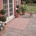 thumbnail image 4 of SAFAVIEH Courtyard Blair Checkered Indoor/Outdoor Area Rug, Rust/Light Grey, 4' x 4' Square, 4 of 15