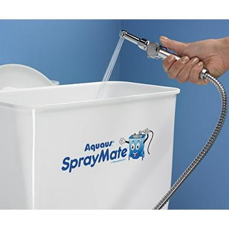 Made Ez Software - Aquaus 360 Premium Diaper Sprayer Wand (SPRAYER ONLY) w/ Dual Thumb Controls on the Sprayer for Super EZ Spray Pressure Control - Brass Valve Core w/ Ceramic Disk Seals - Made in USA - NSF Certified