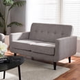 thumbnail image 1 of Skyline Decor Light Grey Fabric Upholstered Loveseat, 1 of 9