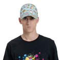 thumbnail image 4 of Fotbe Rabbit Burger Coffee Gorro Clásico de Béisbol, Gorra Ajustable con Broche Snapback, Gorro de Exterior de Algodón Suave, 4 of 6