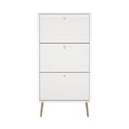 thumbnail image 2 of Pemberly Row Contemporary Shoe Cabinet with 3 Storage Drawers in White, 2 of 13