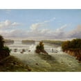 thumbnail image 2 of Seth Eastman 24x20 Black Ornate Framed Double Matted Museum Art Print Titled: The Falls of St. Anthony (1848), 2 of 5