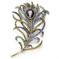 thumbnail image 2 of Qarigey Broche de plumas, alfileres de diamantes de imitación de cristal, ropa de boda para fiesta, abrigo, bufanda, accesorios de joyería para mujeres Ropa, zapatos y accesorios Miscelánea Qarigey AP011298-00, 2 of 6