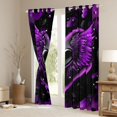 thumbnail image 3 of Feelyou Purple Love Heart Black Out Curtains, Angel Wings Curtains Pack of 2 (42x63 Each), 3 of 6