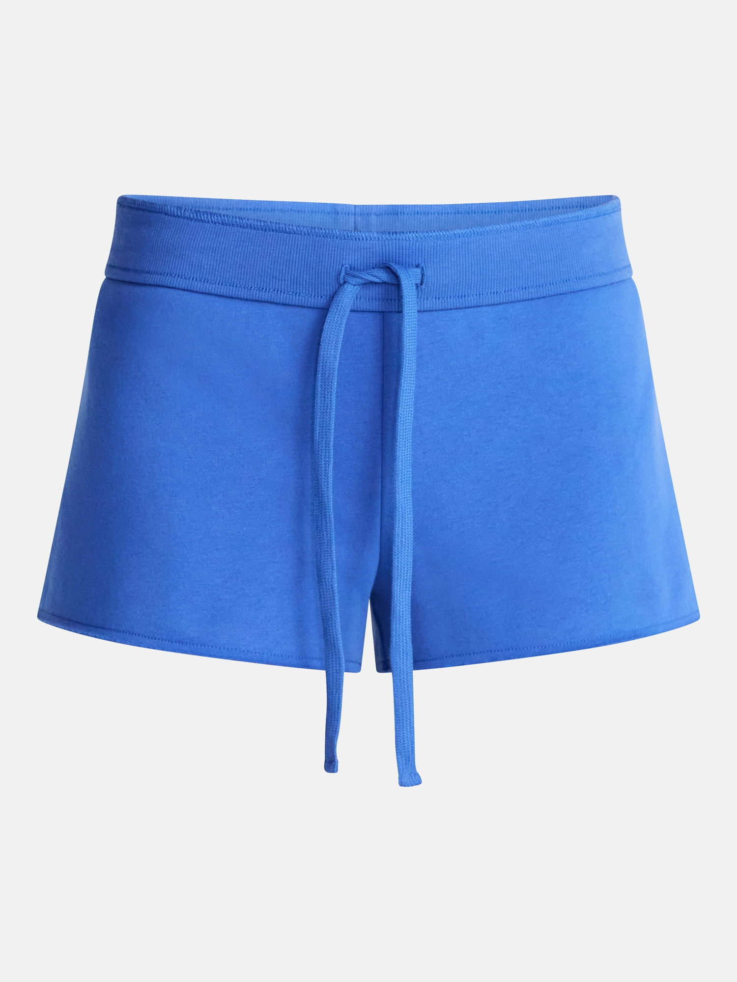 No Boundaries Ribbed Waistband Fleece Shorts, 2" Inseam, Women’s XXS-XXL
