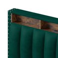 thumbnail image 6 of Uforic Upholstered Full Size Bed Frame with Charging Station & Headboard, Platform Bed Frame with Drawers, Green, 6 of 8