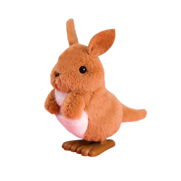 Puntoco Juguete de cuerda de conejito saltador que simula el cumpleaños de un conejito de peluche, se puede jugar sin pilas, es seguro y respetuoso con el medio ambiente