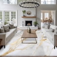 thumbnail image 4 of 5x8 Washable Area Rug, Gray Gold Marble Non-Slip Large Rectangle Rug for Living Room Dining Room, Modern Abstract Indoor Floor Mat for Home Decor, 4 of 9