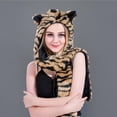 thumbnail image 4 of Aoochasliy Winter Scarves for Women Clearance Male Female Faux Animal Hood Cap Mittens Ears Cartoon Hat Gloves Scarf Pocket, 4 of 6