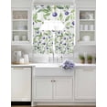 thumbnail image 3 of Summer Fruit Swag Kitchen Curtains Sets for Windows 24 Inch Length, Blue Berry Vintage Leaf Watercolor Green Short Window Curtain Panels Swags Valances and Tiers 3 Piece Set for Cafe/Dining Room, 3 of 5