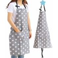 thumbnail image 1 of Delantal de Estrellas Grises con Bolsillo, Delantal de Cocina de Algodón de Poliéster Ajustable para Mujeres y Hombres, Delantal de Cocina Delantal de Mujer y Hombre Delantal de Barbacoa Delantal con, 1 of 5