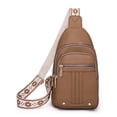 thumbnail image 1 of Men Messenger Bag Fashionable New Pattern Solid Color Layer Large Capacity Zipper Casual Chest Bag Shoulder Tote Bag, 1 of 3