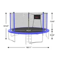 thumbnail image 7 of 14FT Recreational Trampoline with Enclosure Net and Ladder, SEGMART Outdoor Trampoline with Basketball Hoop, Backyard Trampoline, Heavy Duty Round Trampoline for Kids and Adults, 7 of 7