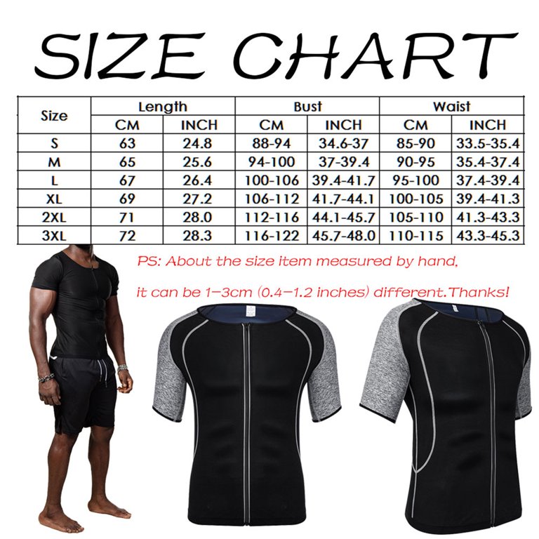 Men Sauna Sweat Shirt Workout Top Exercise Fitness Short Sleeve