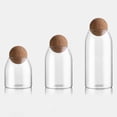 thumbnail image 2 of Coofit Bocal en Verre Transparent à Grand Ouverture Bocal à Bonbons Bocal de Rangement Alimentaire avec Couvercle Boule en Liège, 2 of 10