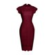 thumbnail image 1 of Mujeres temperamento cuello redondo Vintage lápiz vestido Sexy encaje ajustado cadera lápiz vestido Fridja  hjkh242, 1 of 1