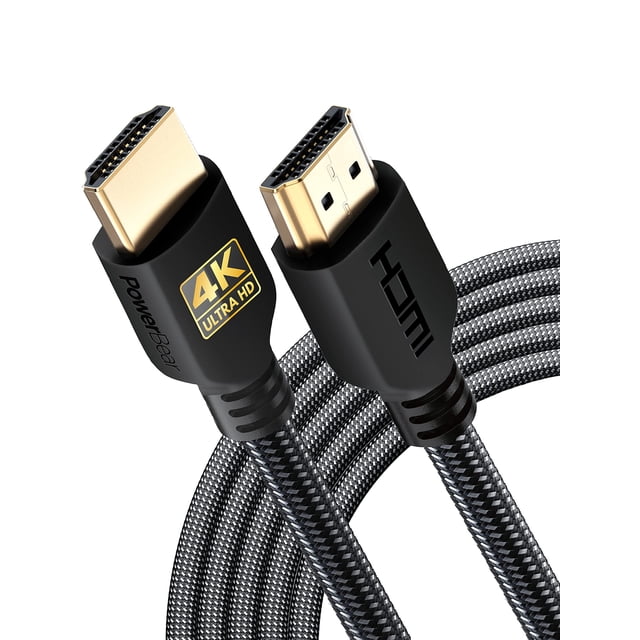 Cable HDMI PowerBear 4K de 15 pies de alta velocidad con conectores dorados