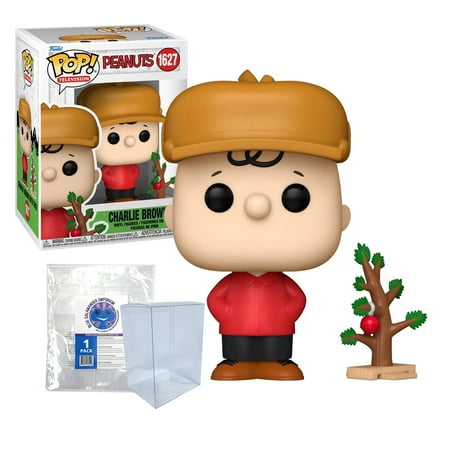 Charlie Brown with Tree #1627 Funko Pop + Blue Salamander Emporium Protective Case