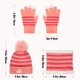 thumbnail image 5 of Vbiger Kids Winter Hat Scarf Gloves Set, Knit Beanie Hat and Gloves Set for Boys Girls, Warm Winter Set with Fleece Lining for Autumn, Orange Red, 5 of 7