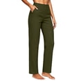 thumbnail image 2 of Noric Women High Waist Straight Golf Pants Stretch Lightweight with Pockets for Golf Training Yoga Commute Trousers, 2 of 9