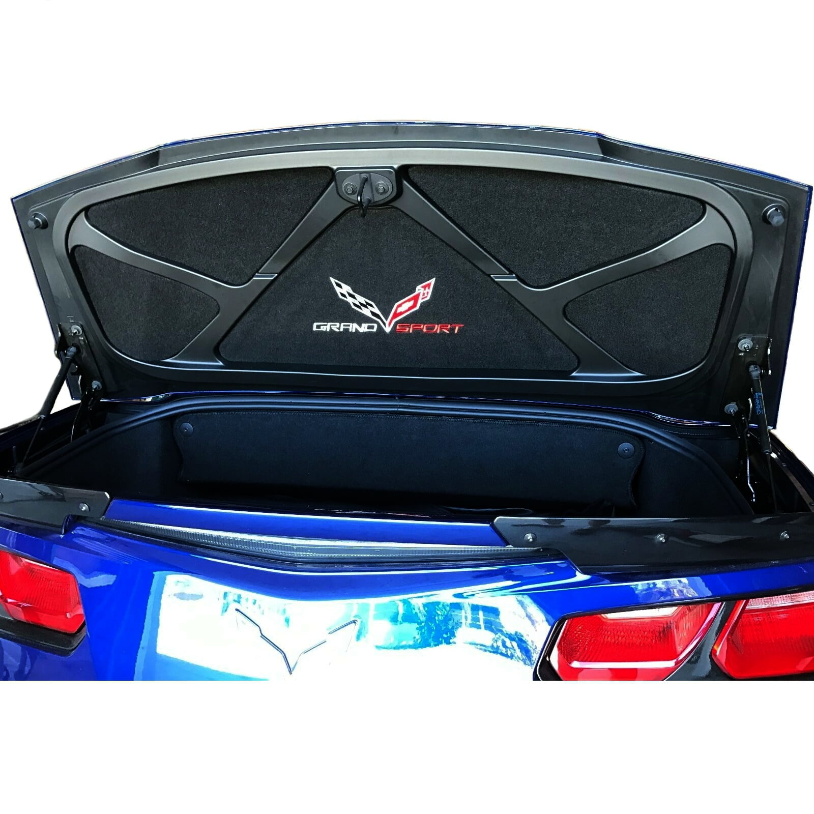 C7 Corvette Trunk Lid Liner with Cross Flag Grand Sport Embroidered