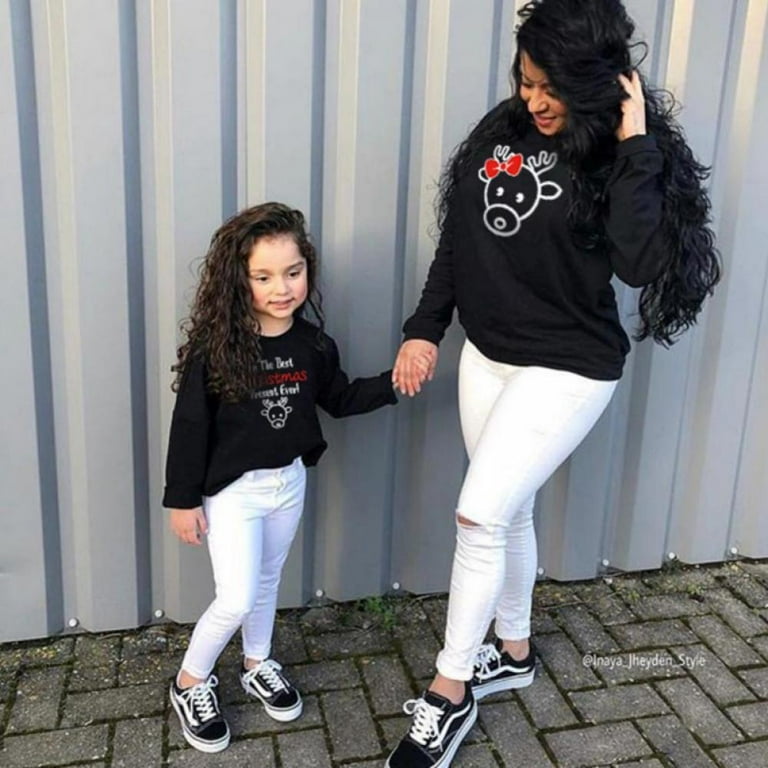 Matching christmas leggings for mom and daughter cheap