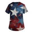 thumbnail image 2 of 250th Anniversary USA Scrub Tops Women American Flag Print Stretch V Neck Scrubs 4th of July Nurse Working Uniforms with Pockets, 2 of 4