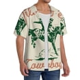 thumbnail image 2 of Balery West Cowboys Camisa Casual de Manga Corta con Botones para Hombre, Texturizada, Estilo Cubano, para Playa, Verano-Medium, 2 of 5