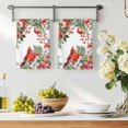 thumbnail image 3 of Cardinal Bird Kitchen Towels Set of 4, Winter Poinsettia Berry Pine Cones Floral Absorbent Dish Towels for Kitchen, Microfiber Hand Towel, Quick Drying Tea Towel for Cleaning Decorative Dishcloths, 3 of 7