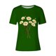 thumbnail image 2 of Tops de Ajuste Suelto para las Mujeres Sudadera Casual Impresa Manga Corta Cuello Redondo Superior, Poliéster, 2 of 4