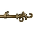 thumbnail image 2 of Urbanest Adjustable Single Curtain Rod Set Burnt Gold Coda Finials – 1 - Inch Diameter, With Black Rod, 28–48 Inches, 2 of 4