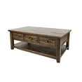 thumbnail image 3 of 3 Drawer Cocktail Table With Open Shelf Beneath, Dakota Oak- Saltoro Sherpi, 3 of 7