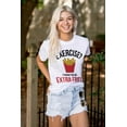 thumbnail image 3 of Exercise You Said Extra Fries Foodie Plus Size Crewneck Graphic Tee Shirt Brisco Brands 3X, 3 of 4