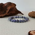 thumbnail image 4 of Sodalite Bracelet for Women & Men, Blue Healing Stretch Bracelet for Confidence & Stress Relief, Handmade Natural Gemstone Beaded Energy Jewelry, Unisex Yoga & Meditation Gift, 4 of 5