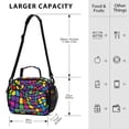 thumbnail image 4 of FORMRS Student Insulated Lunch Bag with Shoulder Strap Reusable Cooler Box for School, Colorful Psychedelic, 4 of 9
